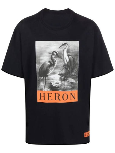 OS Heron BW Logo Print T-Shirt - HERON PRESTON - BALAAN 1