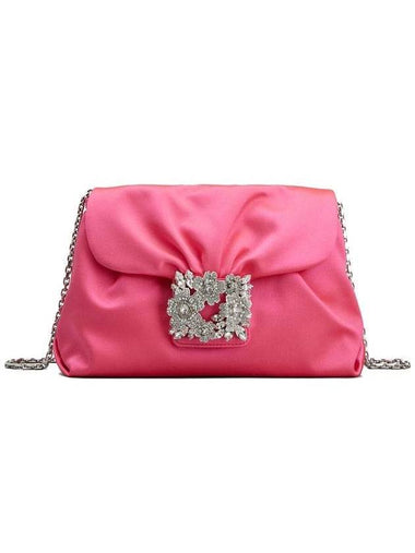 Satin Strass Buckle Trape Mini Bag Pink - ROGER VIVIER - BALAAN 1