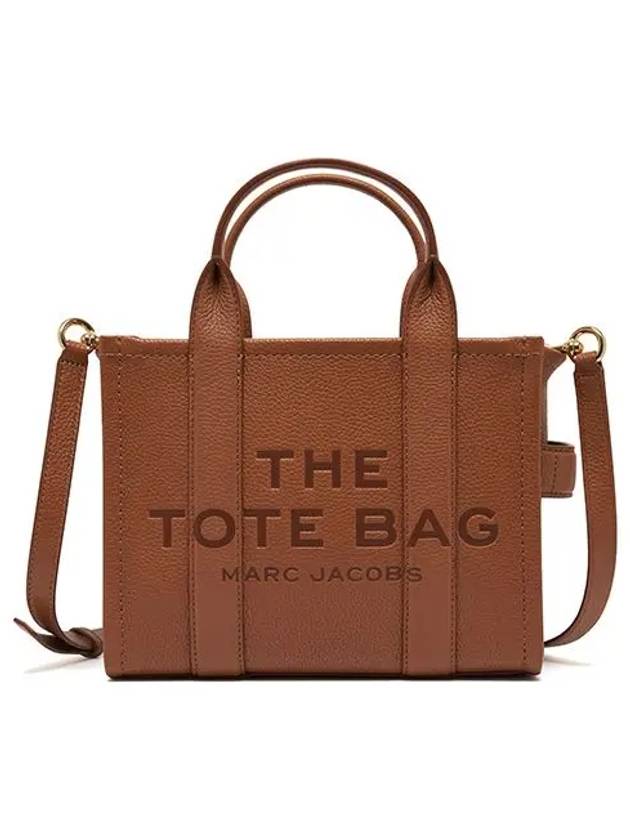 Small Leather Tote Bag Brown - MARC JACOBS - BALAAN 4