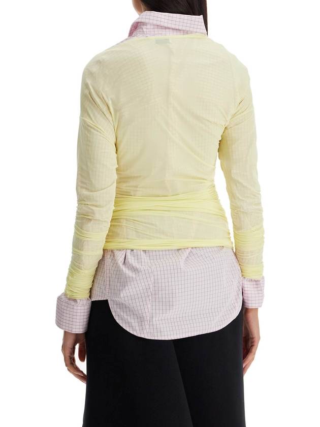 long-sleeved draped top with - DRIES VAN NOTEN - BALAAN 3