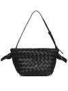 Intrecciato Tie Mini Shoulder Bag Black - BOTTEGA VENETA - BALAAN 3