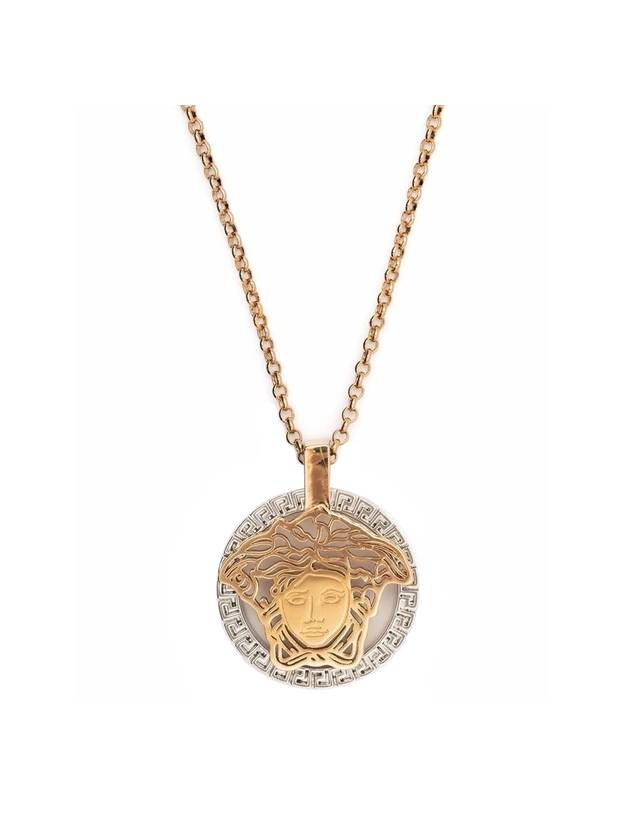 Greca Medusa Pendant Necklace Gold - VERSACE - BALAAN.