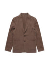 Men's Linen Out Pocket Jacket Dark Brown SW23PJK06DB - SOLEW - BALAAN 1