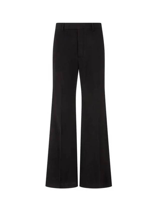 MEN Flared Boucle Wool Pants Black 271736 - RICK OWENS - BALAAN 1