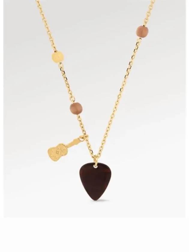 LV Picks Pendant Necklace Gold - LOUIS VUITTON - BALAAN 4