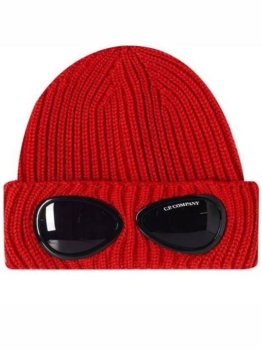 Signature GoGGles Wool Beanie Red - CP COMPANY - BALAAN 2