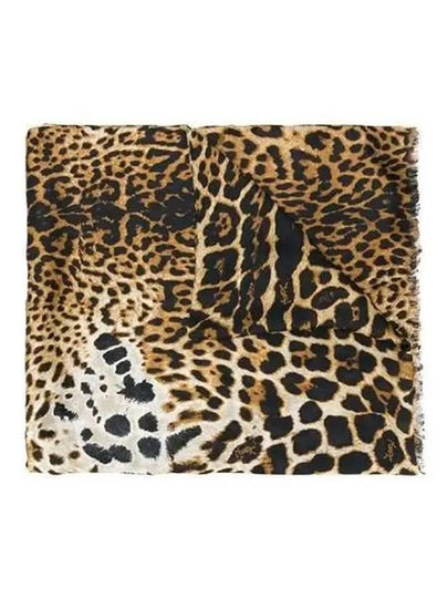 Leopard Print Silk Scarf - SAINT LAURENT - BALAAN 2