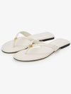 Capri Logo Plaque Flip Flops White - TORY BURCH - BALAAN 3