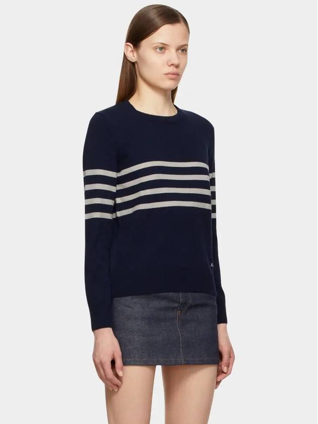 Georgia Georgia striped knit top navy - A.P.C. - BALAAN 4