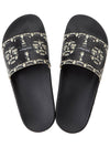 Men's Gancini Monogram Slippers Black - SALVATORE FERRAGAMO - BALAAN 3