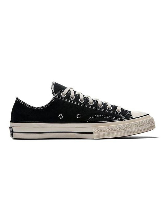 Chuck Taylor 70 All Star Canvas Low Top Sneakers Black - CONVERSE - BALAAN 1