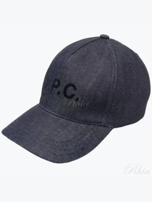 VPC Velvet Logo Denim Ball Cap Blue - A.P.C. - BALAAN 2