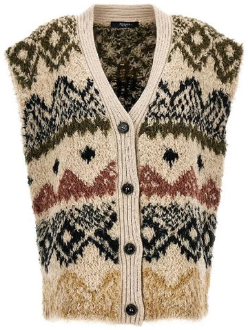 GIRO Jacquard Knit Vest Beige 2353560333 001 - MAX MARA - BALAAN 1