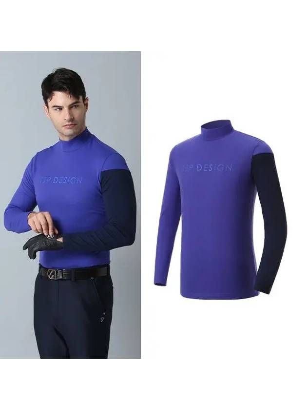 sleeve color matching turtleneck long sleeve t-shirt 3604 101 73 - IJP DESIGN - BALAAN 1