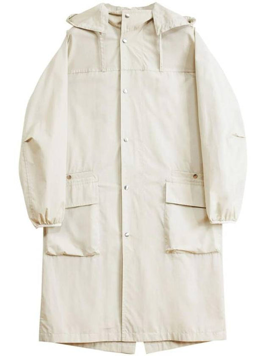 Water Repellent Hooded Parka Ivory - LEMAIRE - BALAAN 1