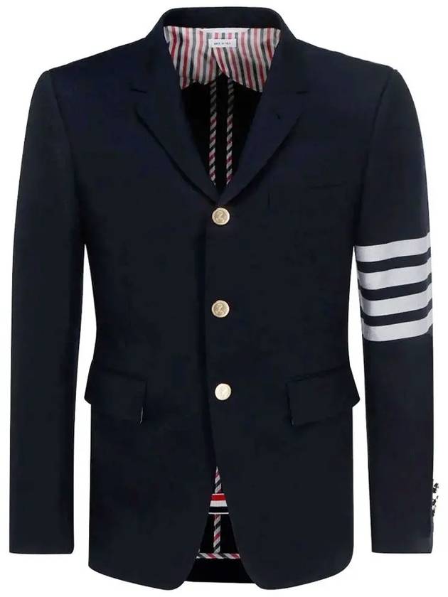 Diagonal Armband Cotton Shooting Engineer Classic Jacket Navy - THOM BROWNE - BALAAN 2