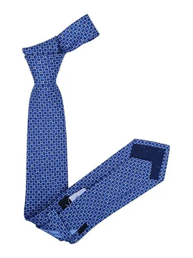 Silk Tie Blue - SALVATORE FERRAGAMO - BALAAN 3