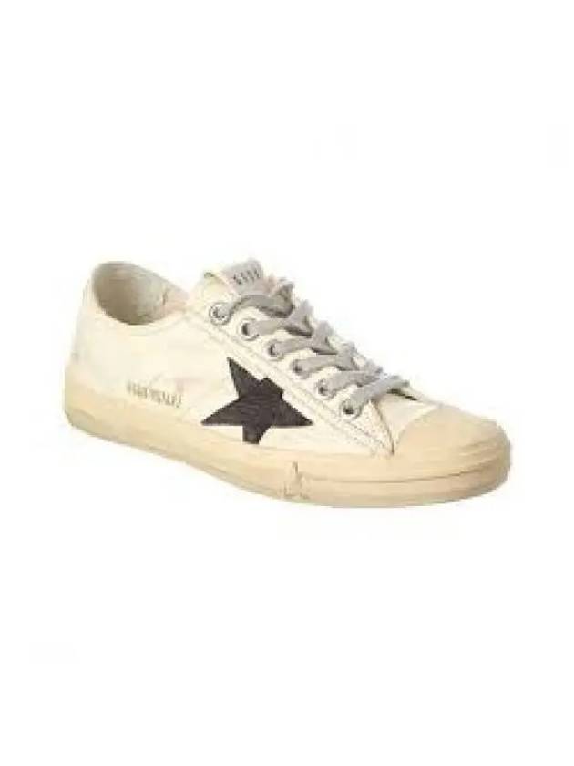 V-Star Leather Canvas Low-Top Sneakers White - GOLDEN GOOSE - BALAAN 1