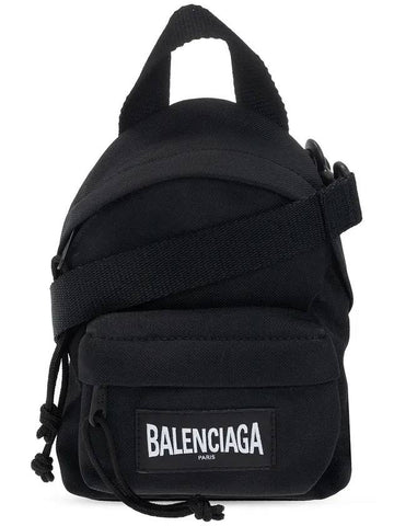 Logo Patch Mini Backpack Cross Bag Black - BALENCIAGA - BALAAN 1