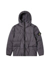 Men's Wappen Patch Crinkle Wraps Padding Steel Grey - STONE ISLAND - BALAAN 1