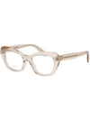 Glasses frame CL50112I 057 Beige transparent cat eye horn - CELINE - BALAAN 7