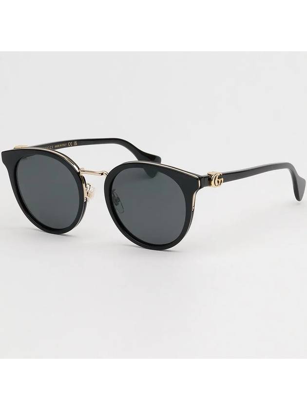 Eyewear GG Logo Round Sunglasses Grey Black - GUCCI - BALAAN 2