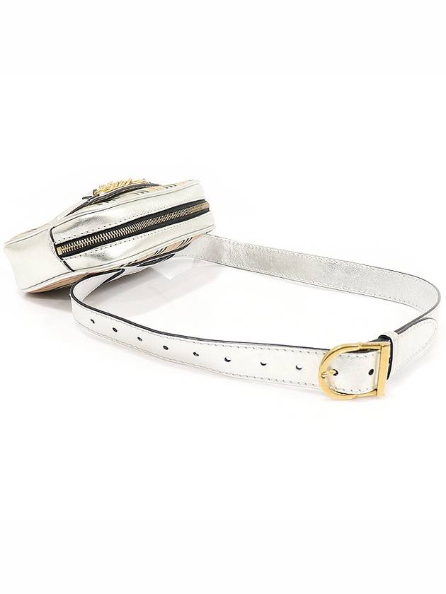 80073521 1983 Checked silver leather gold plated link bumbag belt bag - BURBERRY - BALAAN 4