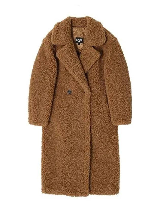 Gertrude Long Teddy Double Coat Brown - UGG - BALAAN 2