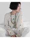 Vintage Cable Flower Stitch Knit Top Ivory - RUBATI - BALAAN 4