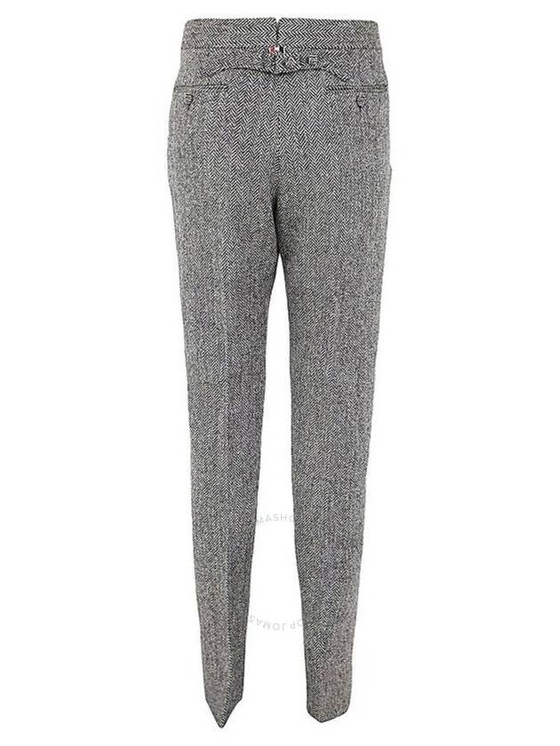 Men's Herringbone Backstrap Straight Pants Grey - THOM BROWNE - BALAAN 3