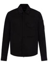 Men's Chrome R Over Shirt Zip Up Jacket Black - CP COMPANY - BALAAN 2