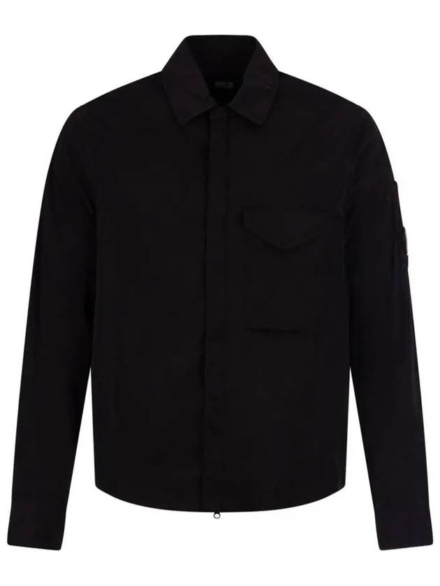 Men's Chrome R Over Shirt Zip Up Jacket Black - CP COMPANY - BALAAN 3