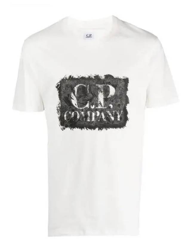 Logo Label Graphic Short Sleeve T-Shirt White - CP COMPANY - BALAAN 2