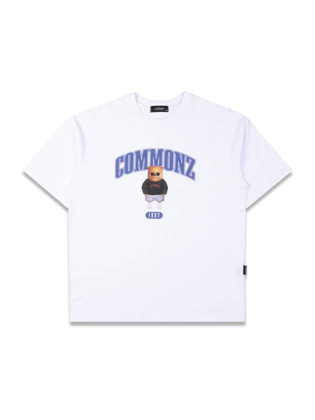 1987 Bear Short Sleeve T-Shirt White - COMMONZ - BALAAN 2