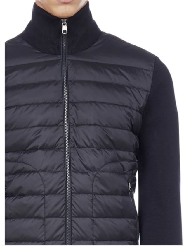 Padded wool cardigan navy blue - MONCLER - BALAAN 7