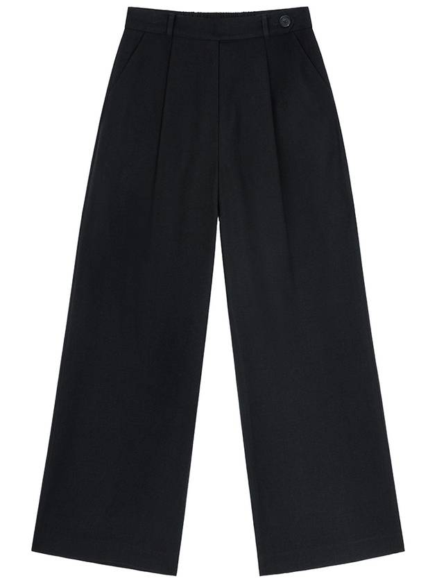 Ramus Studio Denzel Wool Belted Point Pintuck High Waist Wide Slacks Black - RAMUSTUDIO - BALAAN 2