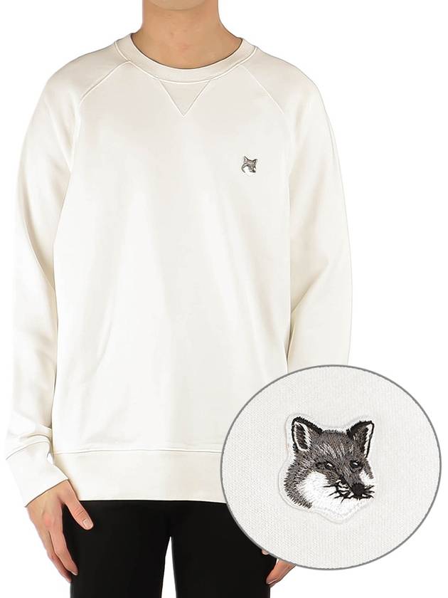 Grey Fox Head Patch Classic Sweatshirt White - MAISON KITSUNE - BALAAN 2