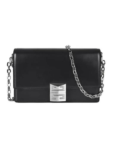 Box 4G Chain Small Leather Shoulder Bag Black - GIVENCHY - BALAAN 1