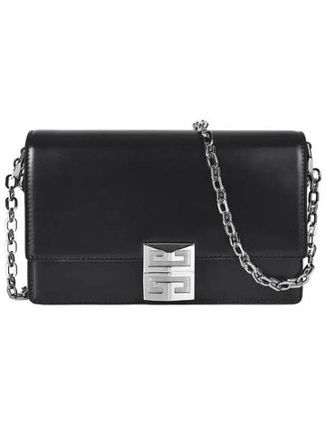 box leather chain small 4G shoulder bag black silver cabinet - GIVENCHY - BALAAN 1