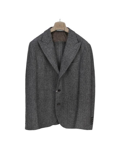 Men's Wool Blazer Jacket Grey - BRUNELLO CUCINELLI - BALAAN 1