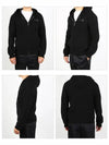 VLTN Logo Patch Cashmere Zip-up Hoodie Black - VALENTINO - BALAAN 3