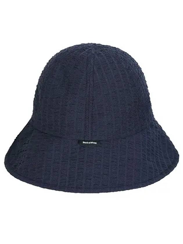 Women s Seersucker Bucket Hat 8624LZSP NAVY - BLACK&WHITE - BALAAN 4