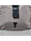 De Coeur Buckle Cross Messenger Bag Taupe - AMI - BALAAN 5