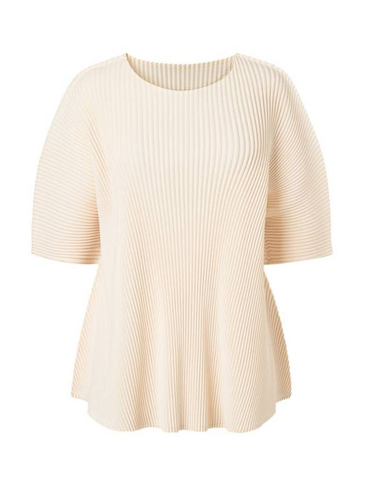 Women Volume flare pleated top Ivory - MONPLISSE - BALAAN 1