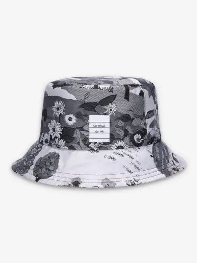 Graphic Print Bucket Hat Grey - THOM BROWNE - BALAAN 2