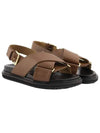 Fussbett Leather Sandals Brown - MARNI - BALAAN 2