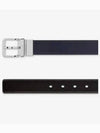 Smooth Leather Reversible Belt Black Navy - DIOR - BALAAN 3