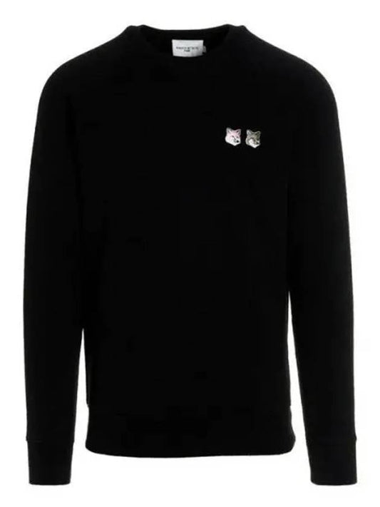 Monochrome Fox Head Patch Classic Sweatshirt Black - MAISON KITSUNE - BALAAN 2