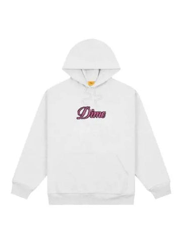 Pixel Cursive Hoodie Ash - DIME - BALAAN 1