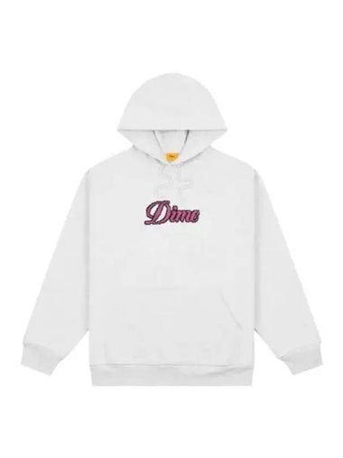 Pixel Cursive Hoodie Ash - DIME - BALAAN 1